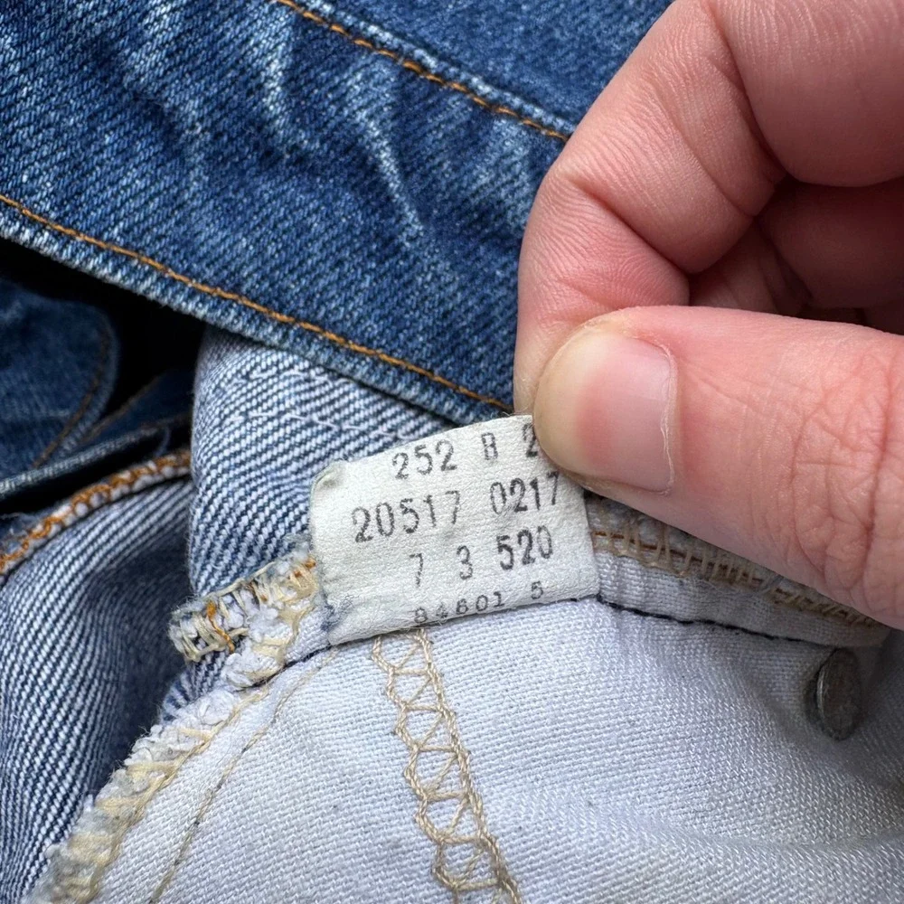 Vintage Levis 517 Orange Tab Mens 33x29 Blue Denim Bootcut Flare Jeans 70s 80s - Picture 8 of 8